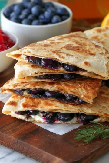 Blueberry Breakfast Quesadilla