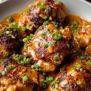 Skillet Bang Bang Chicken Thighs