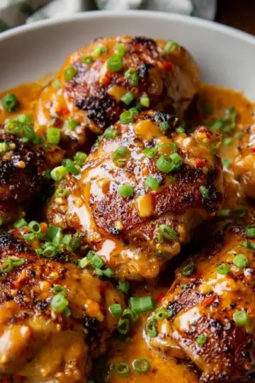 Skillet Bang Bang Chicken Thighs