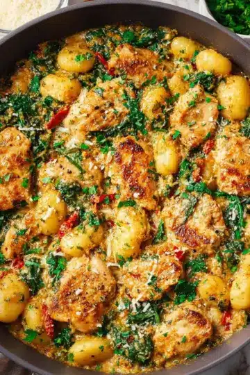 Garlic Chicken Gnocchi Skillet: 30 Minutes, GF