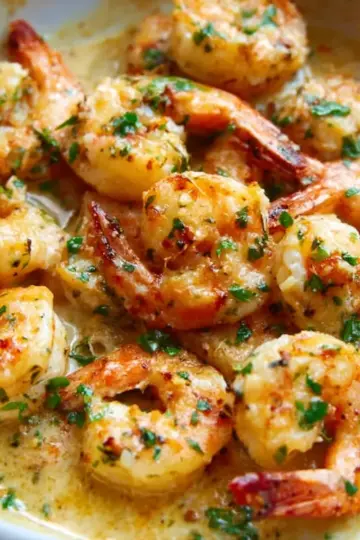 Creamy Garlic Prawns (Shrimp)