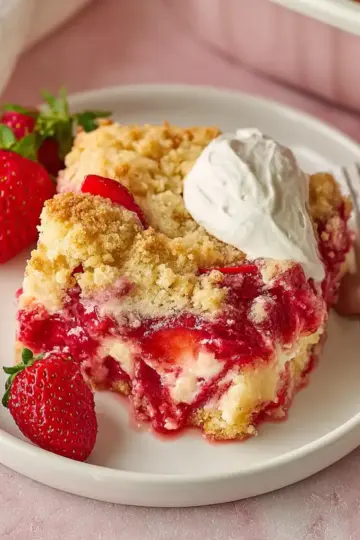 Strawberry Cheesecake Dump Cake