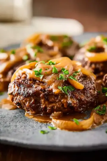 Hamburger Steak with Onions and Gravy