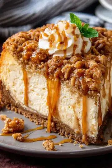 Apple Crisp Cheesecake