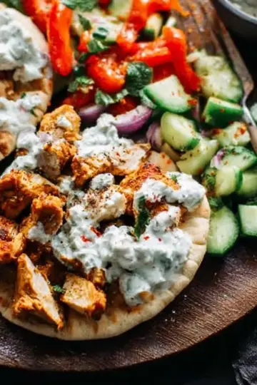 Sheet Pan Chicken Pitas with Tzatziki