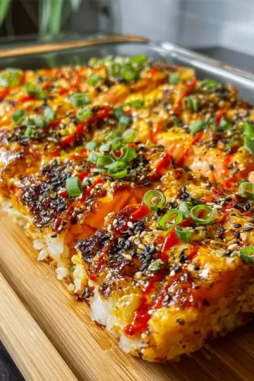 Spicy Salmon Sushi Bake