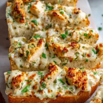 The Viral Chicken Alfredo Garlic Bread I'm Obsessed With