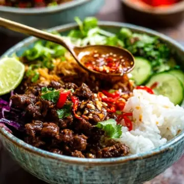 Thai Sweet Chilli Beef Bowls
