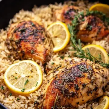 One Pot Lemon Herb Chicken and Rice
