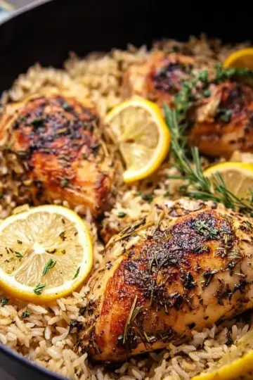 One Pot Lemon Herb Chicken and Rice