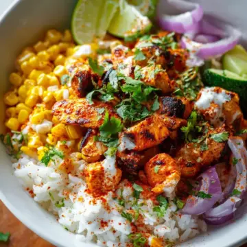 Street Corn Chicken Rice Bowl
