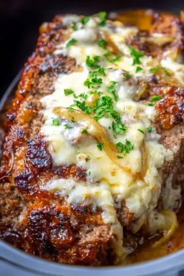 Crock Pot French Onion Meatloaf