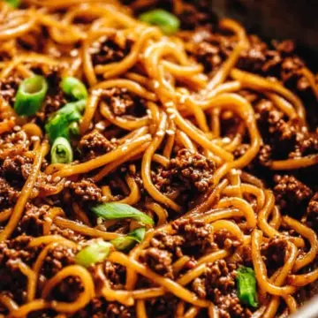 Mongolian Ground Beef Noodles