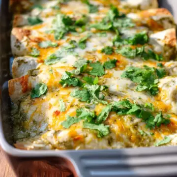 Easy Green Chicken Enchiladas