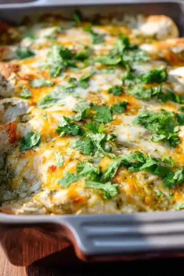 Easy Green Chicken Enchiladas