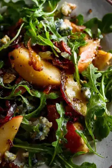 Roasted Apple Salad with Caramelized Shallot Vinaigrette