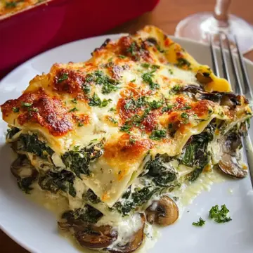 Ultra-Creamy Spinach and Mushroom Lasagna Recipe