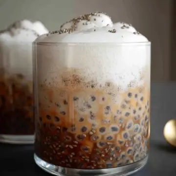 Bubble Tea Pudding - with Chia and Salted Foam
