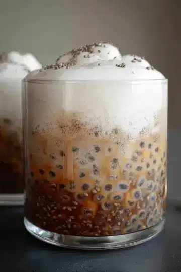 Bubble Tea Pudding - with Chia and Salted Foam