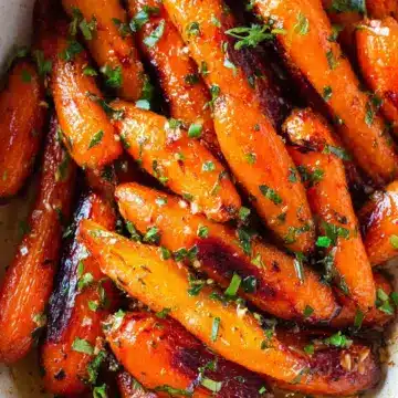 Honey Garlic Butter Roasted Carrots