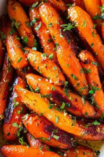 Honey Garlic Butter Roasted Carrots