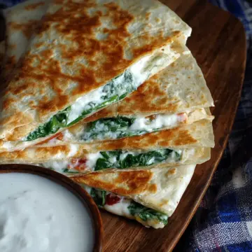 Spinach Feta Quesadilla