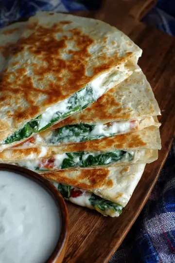 Spinach Feta Quesadilla