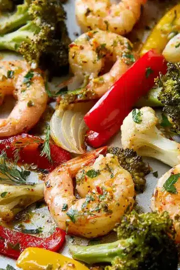 Sheet-Pan Garlicky Shrimp and Veggies