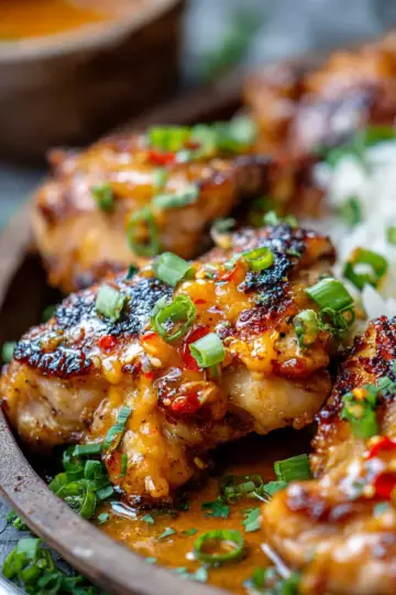 Skillet Bang Bang Chicken Thighs