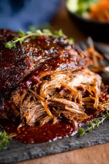 Caramelized Pulled Beef Brisket in a Rich Spicy Sauce