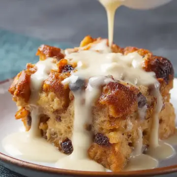 Best Bread Pudding with Vanilla Sauce