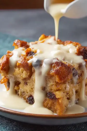 Best Bread Pudding with Vanilla Sauce