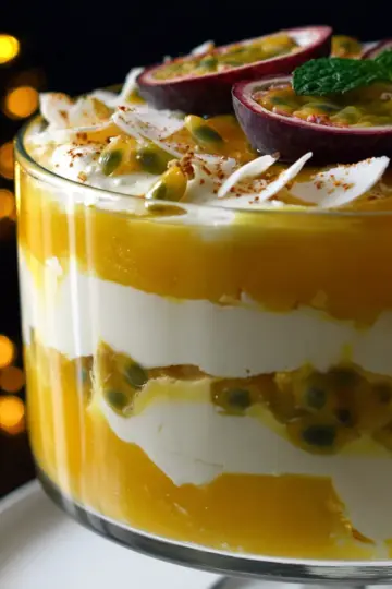 Lemon, Mango & Passionfruit Trifle