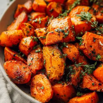 Easy Roasted Sweet Potatoes & Carrots