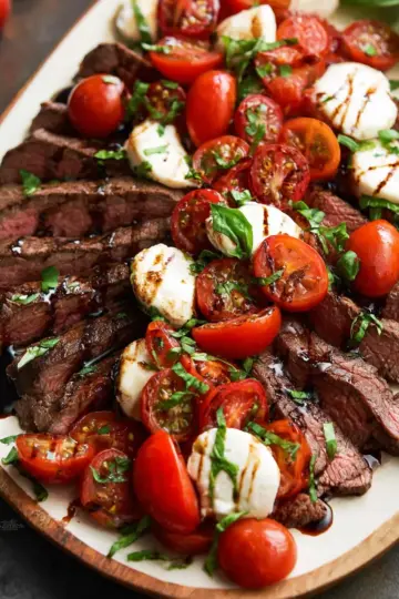 Grilled Caprese Flank Steak
