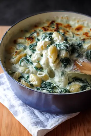 Creamed Spinach Macaroni and Cheese