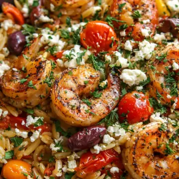 Greek Shrimp with Orzo and Feta