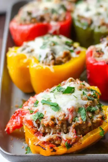 Ground Turkey Stuffed Peppers