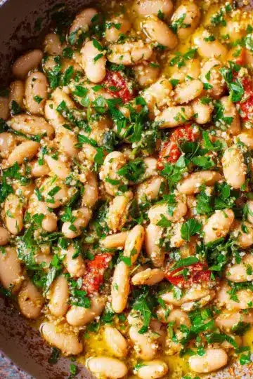 15-Minute Garlic Parmesan White Beans Recipe