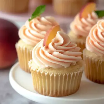 Peach Bellini Cupcakes
