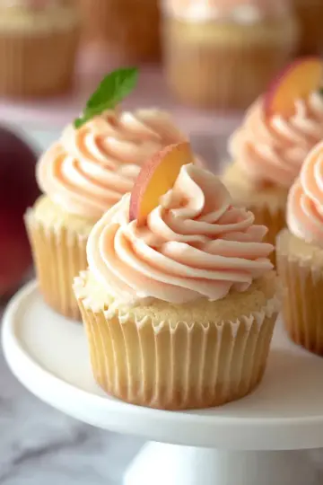Peach Bellini Cupcakes