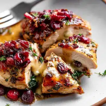 Cranberry Brie Stuffed Chicken Breasts