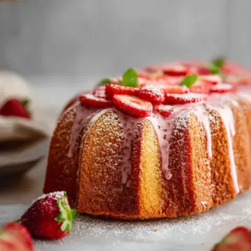 Fresh Strawberry Pound Cake Recipe