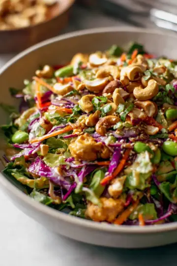 Cashew Crunch Salad with Sesame Dressing